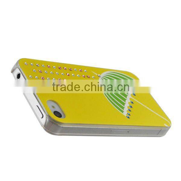 Luxury cell phone cases for iphone,silicone case with metal sticker on the surface