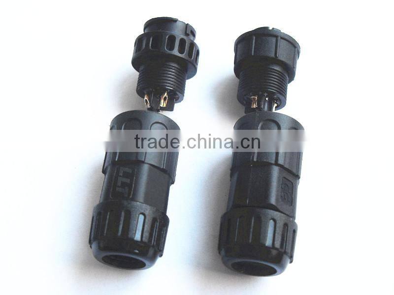 3 poles industrial insulated wire connector water-resistant connector