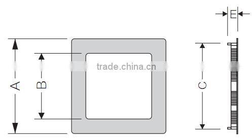 Singapore,12W,180x180x20mm,Low Profile LED Panel Luminaire,Emergency Aperture Square Low Profile LED Panel Fixture