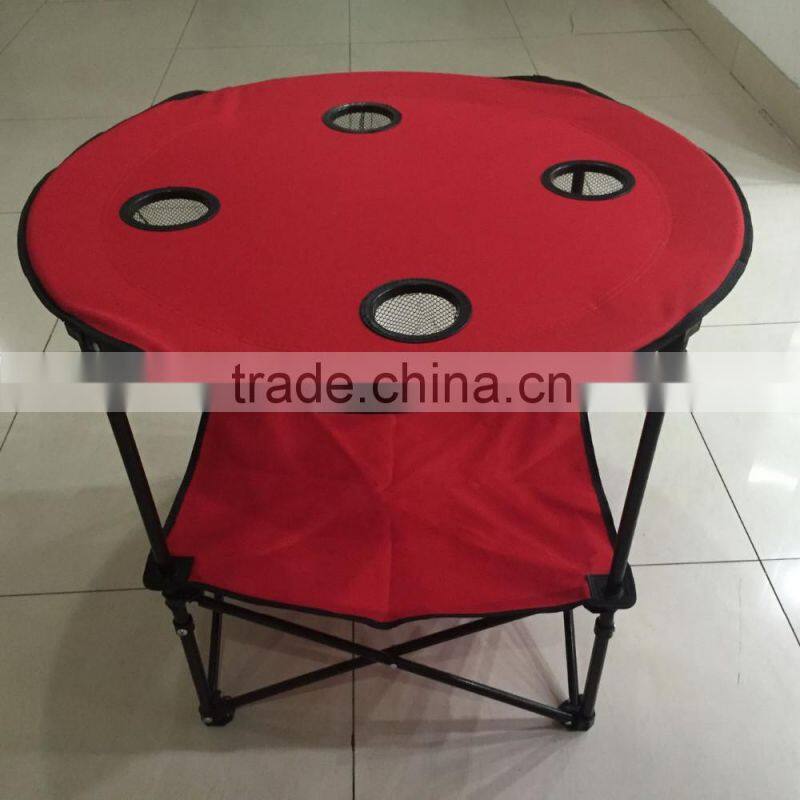 Canvas Fabric Carrybag Steel Tube Easy Folding Outdoor Round Table