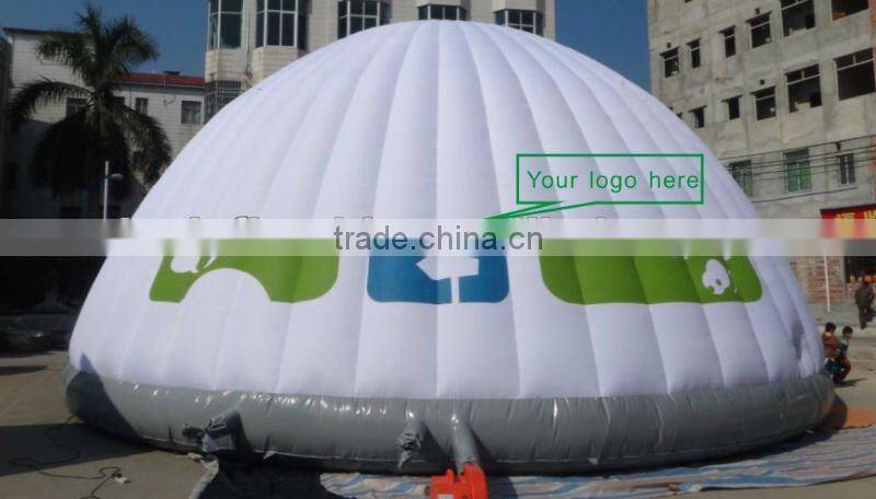 Giant inflatable dome tent