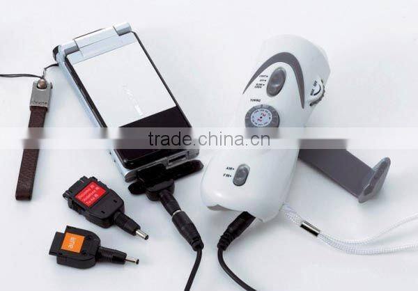 Camping Light Charger Dynamo Flashlight With 2 Way Radios+Phone Bank