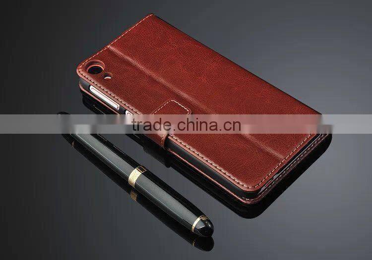 new china products for sale Stand Design Double View Window Leather wallet case cover for htc desire 820 factory price