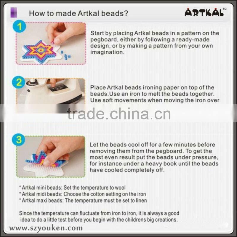 jewelry sets A2.6mm soft perler beads eva puzzle education toy for kits