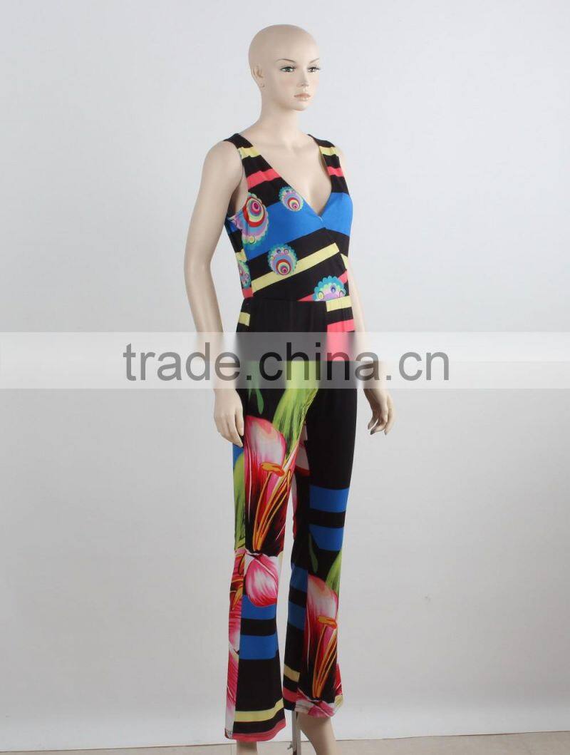 OEM custom women jumpsuit summer swimming wear sexy jumpsuit long manufacture