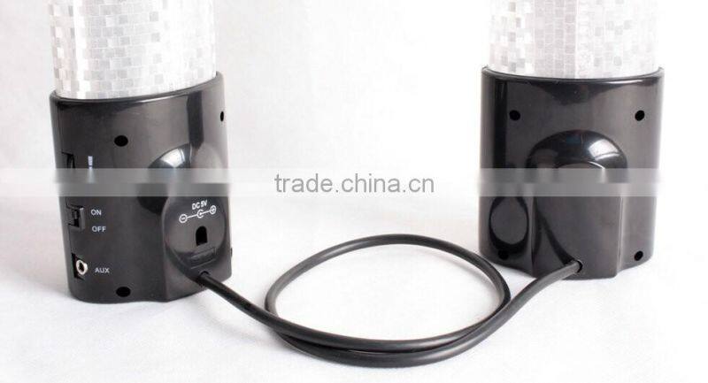 2(2.0) Computer Speaker with Firework Flashing Light for Computer or Portable Audio