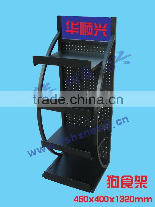 floor standing metal display stand / rack with five layers