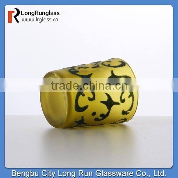 LongRun christmas ornament barware flocking print wine glasses