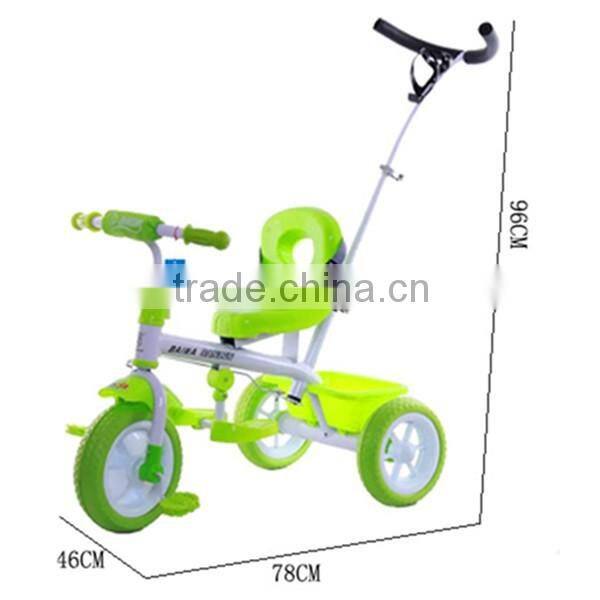 New style kids bicycles /baby tricycle with large basket and comfortable seat