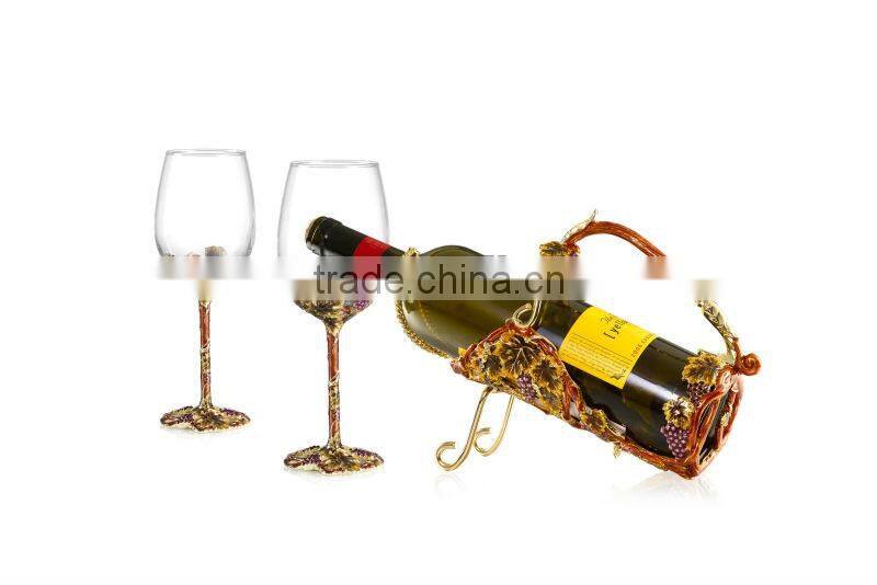 RORO Golden Harvest grape enamel crystal glass big red wine glass