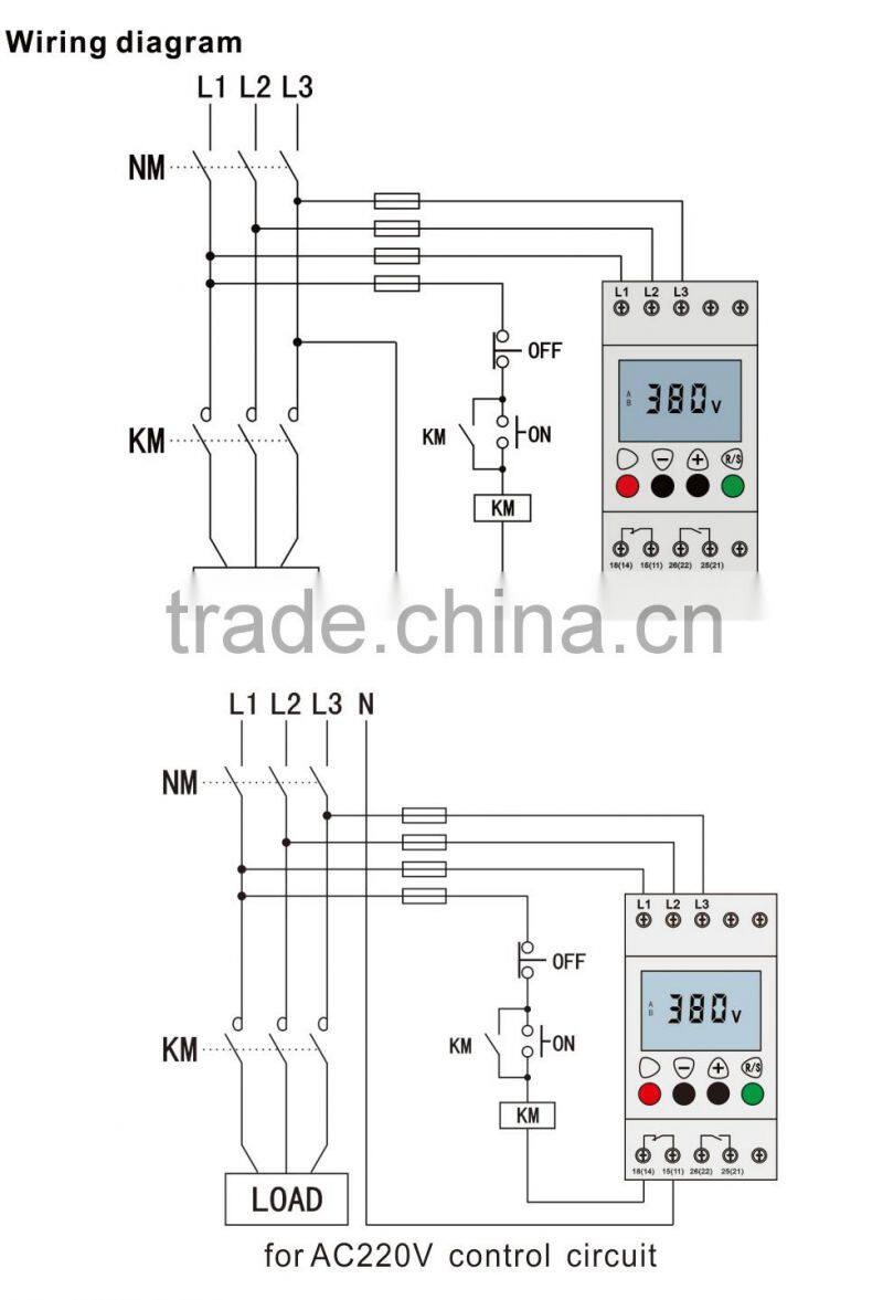 ME-JVR1000 Multifunction 3-phase sequence protection relay with counting and timing
