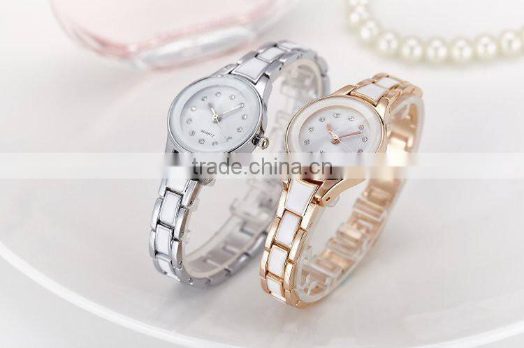 New models promotional round case enamel band geneva watches for women