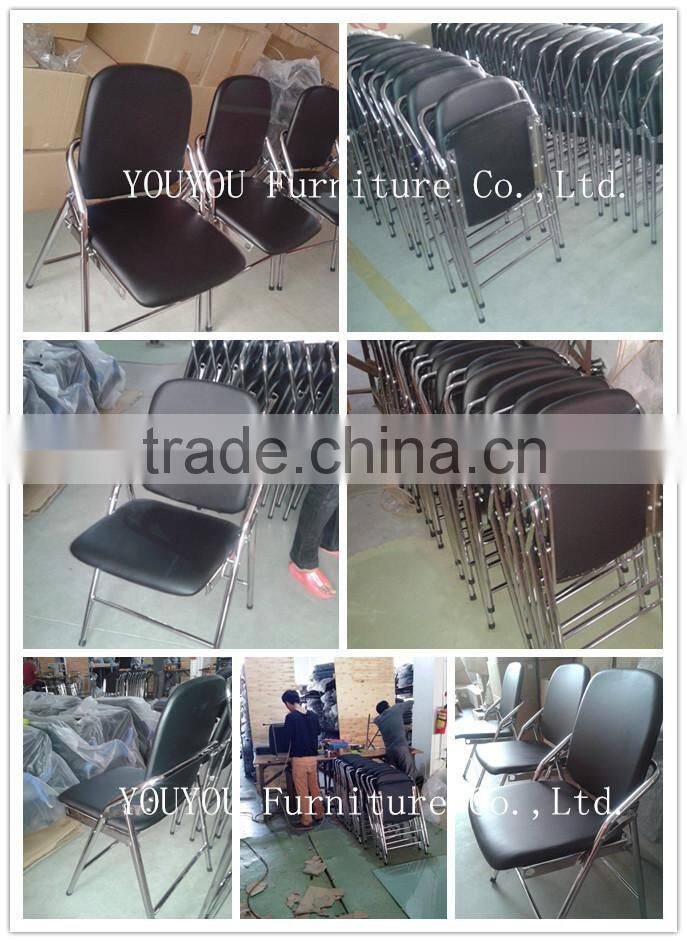 folding pu training chair with writing table AH-007