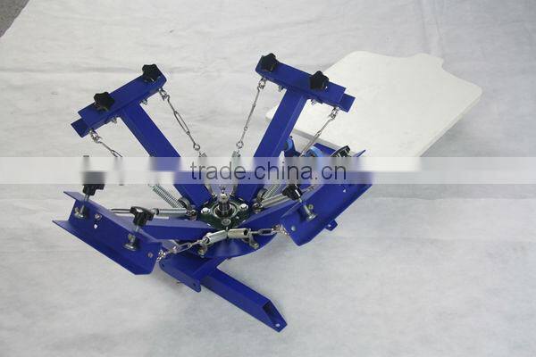 4 color 1 station manual silk screen printer