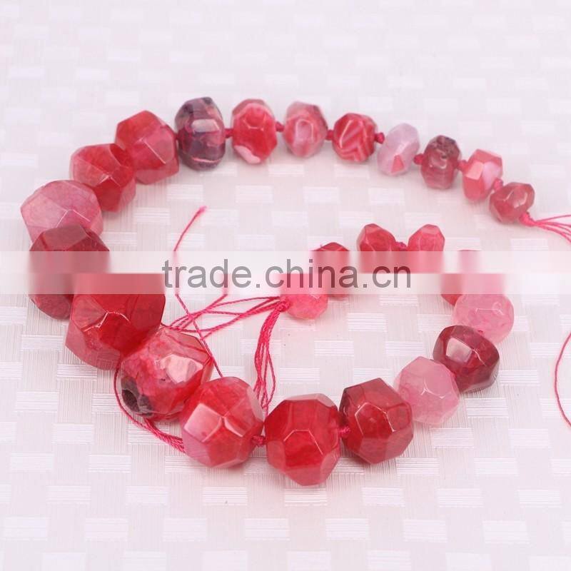 Fashion Agate stone beads Multi Color Agate Faceted beads for Bracelet Necklace Jewelry Making