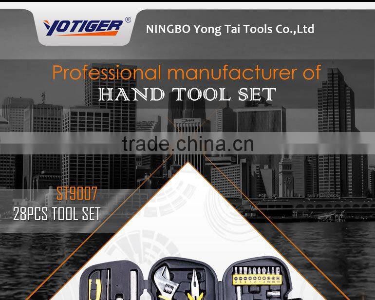 28pcs Hand Tools With 3 Folding Tool Box Full of Tools