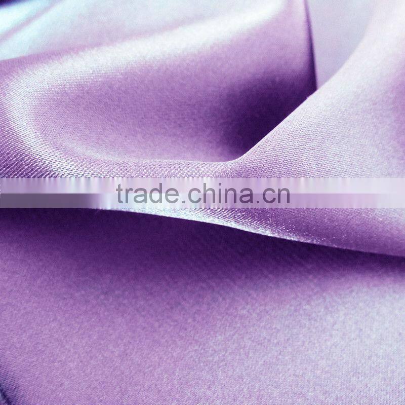 100% polyester shining spandex silk satin fabric for lady dresses