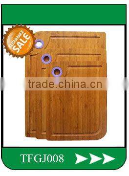 BH013 7 Slots Flatting Bamboo Knife Block Sets to Storaging Knives