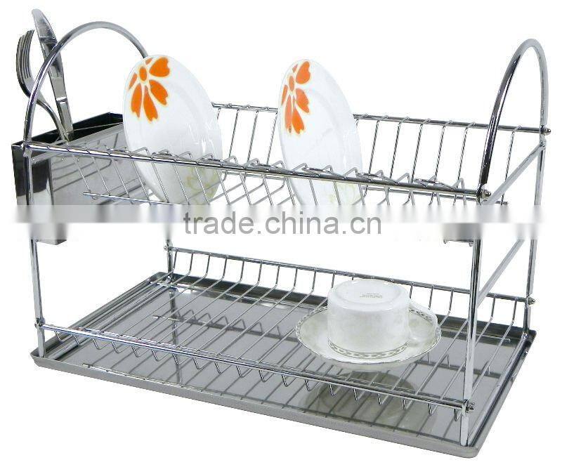 folding dish rack with tray