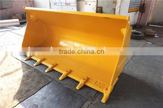 Customized WA600-6 Wheel Loader Standard/Rock/Bigger/Strengthened bucket, 6.4/7.0 M3 Wearable Bucket for sale