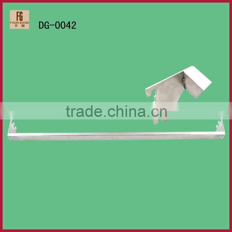 Steel u hang rail garment hanging rails / metal clothes hanging rack