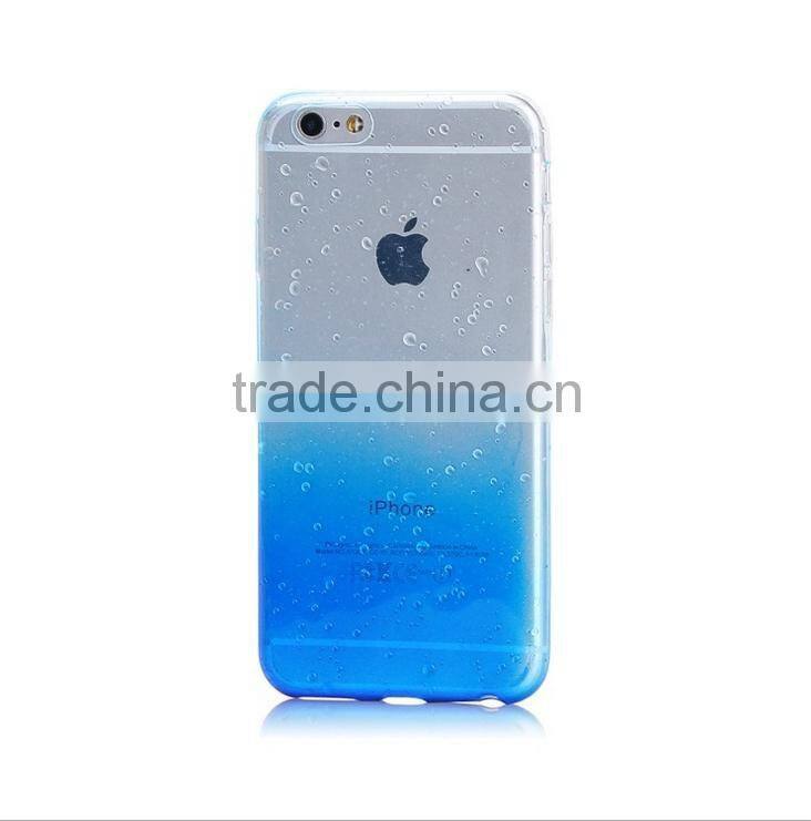 Colorful water-drop tpu phone case ,Beautiful tpu case for iphone 6 , waterproof tpu fabric phone case .