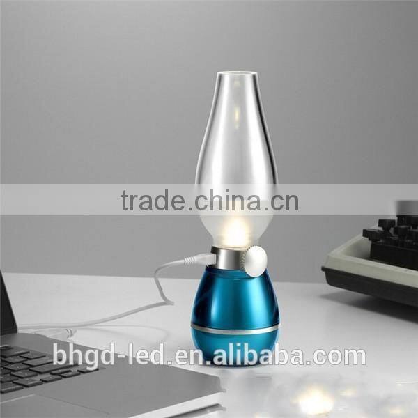 Nostalgic kerosene blow LED dimmable USB control lamp creative night light