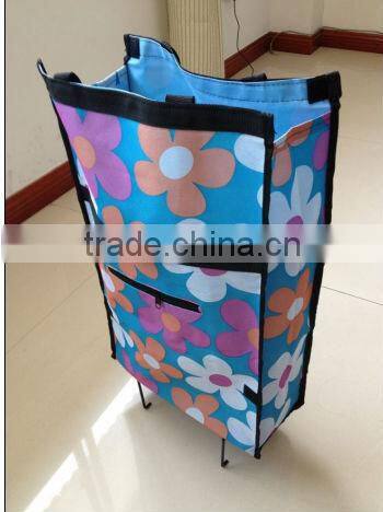 Folding shopping trolley bags