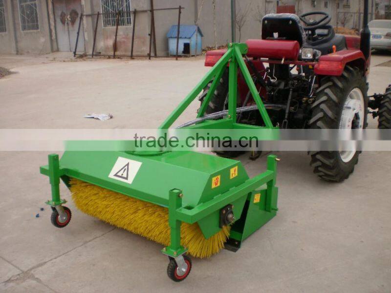 Tractor front mounted forklift road sweeper