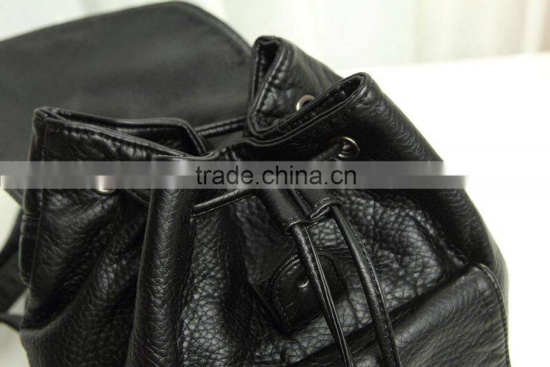 2016 KAUKKO new design leather travel bag durable massage backpack for teen girls