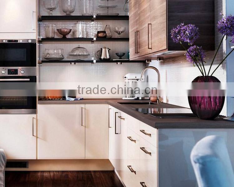 High glossy lacquer modern kitchen cabinet frosted glass doors