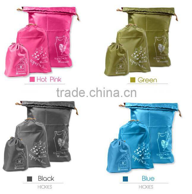 korean style fabric nylon small drawstring storgage bag for small quantity order