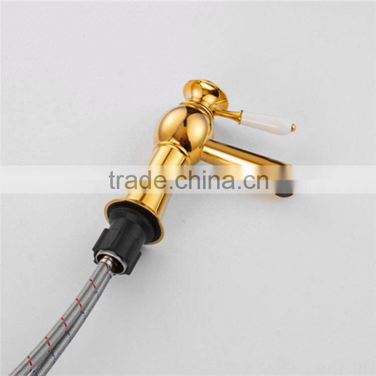 Single Handle Gold Basin Sink faucet