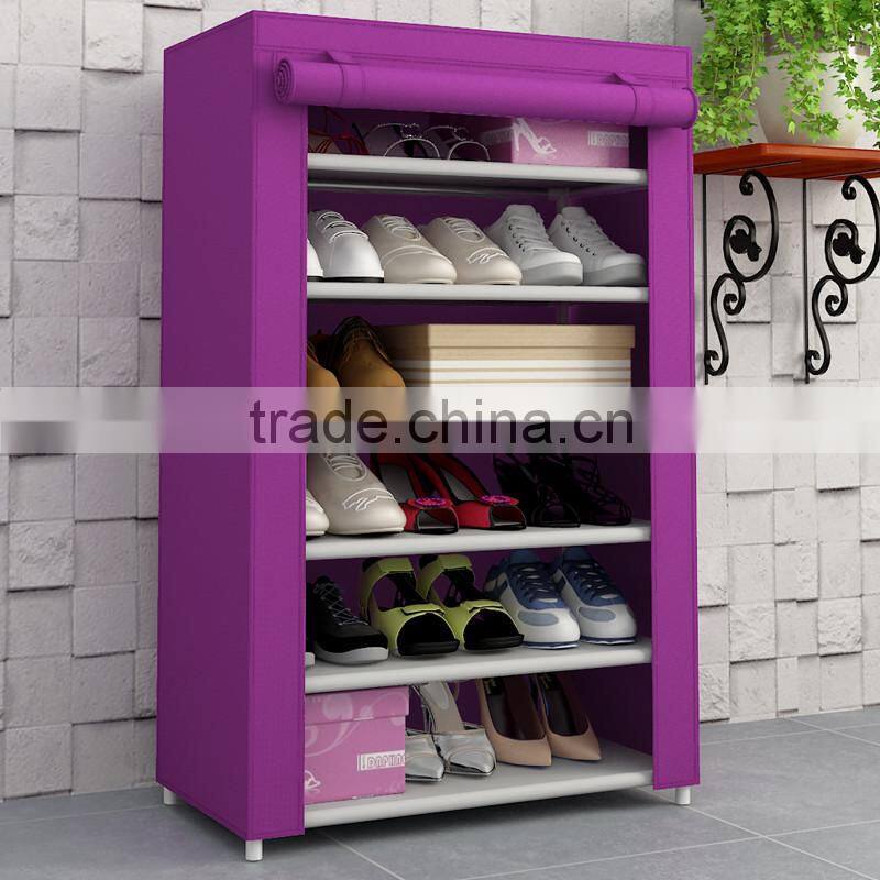 6 layers non-woven fabric metal storage closet ideas with cloth cover