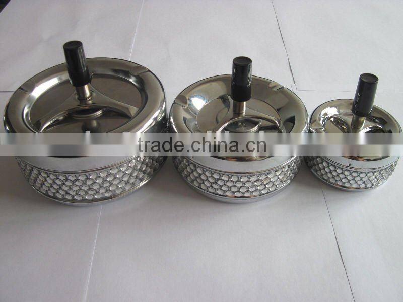 large capacity Ashtray, creative pressing rotating metal ashtray,novelty personalized ashtrays