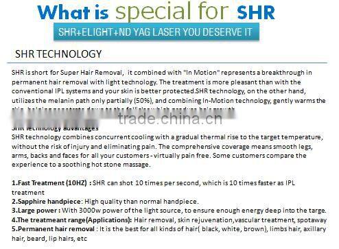 2016 portable ipl shr super hair removal machine ND YAG Laser tattoo removal multifunctional for home use