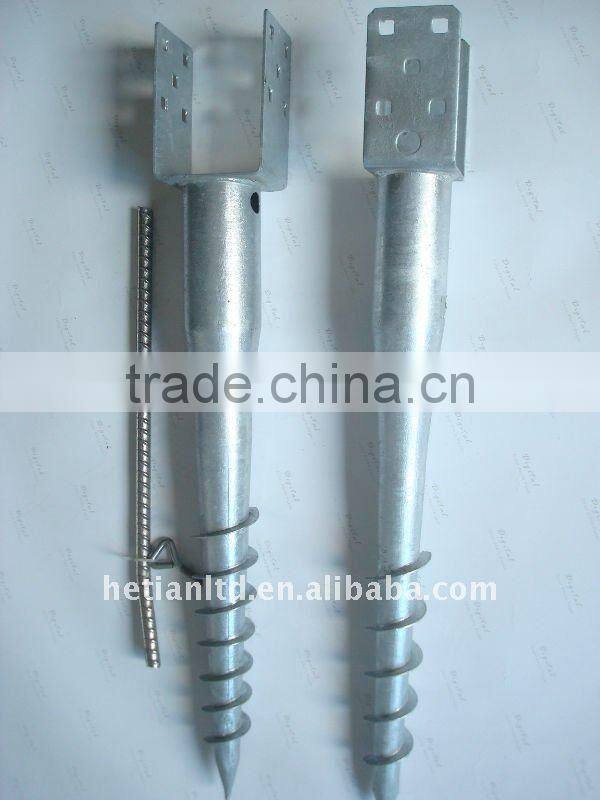 Hot dipped Galvanized Ground Screw Anchor for Fence