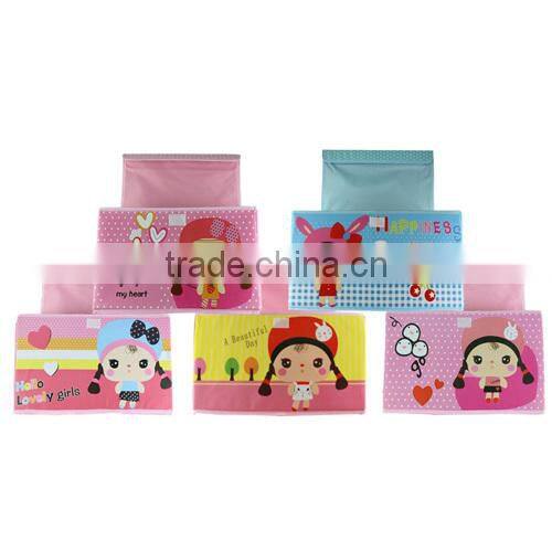 Space saving oxford fabric home organizer, Cartoon foldable storage box(BBHT008)