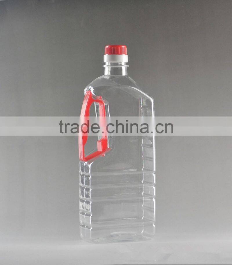 Refined soybean cooking oil PET bottle 1.25L with plastic handle and cap