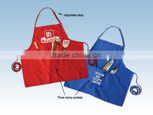 Wholesale personalized Big BBQ Kitchen Apron with three roomy pockets