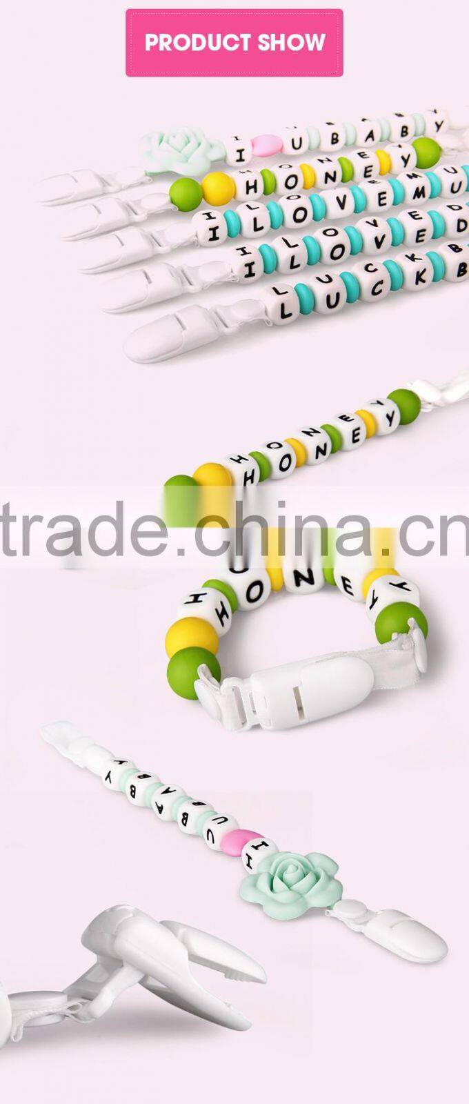 Mixed shape new mold silicone baby pacifier chain
