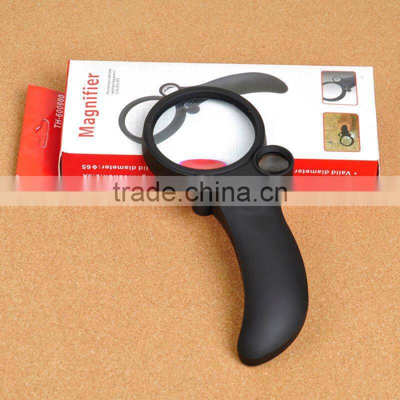 2013 handheld loupes guns-shape 3lenes magnifier TH600600