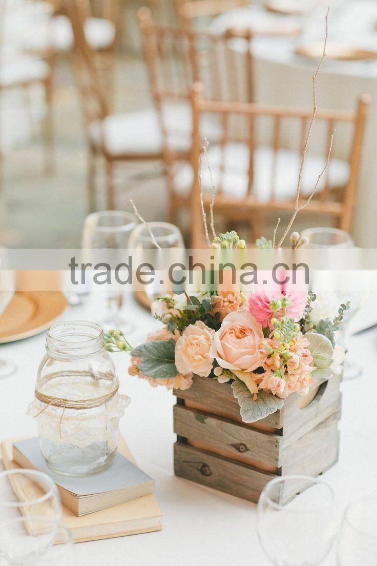 Wholesale wedding decoration table centerpiece wooden box wholesale
