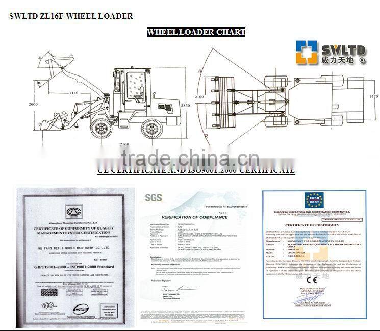 mini loader ZL16F with ce