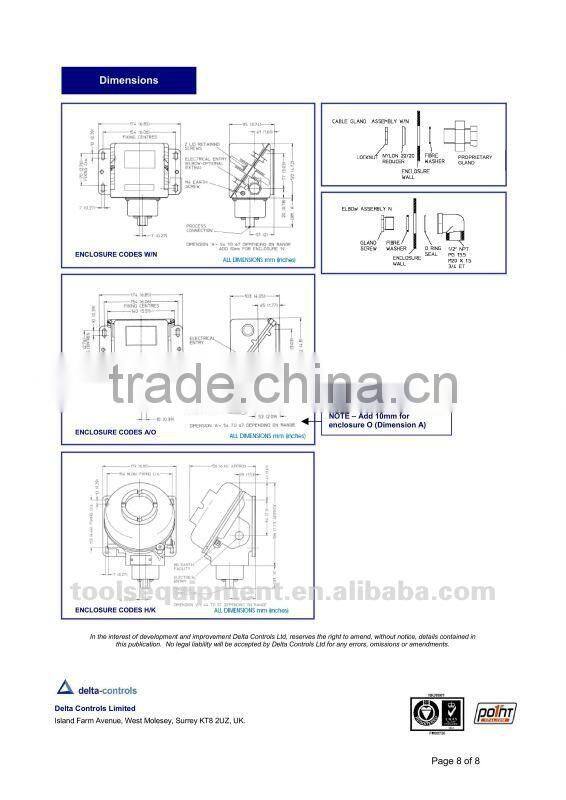 Pressure switch Delta-control 200 series