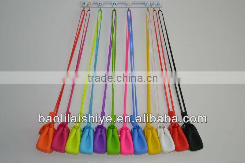 12colors stock!!! Fashion silicone rubber handbag for lady