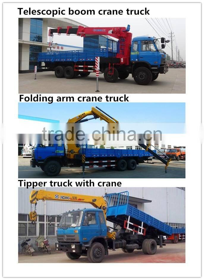8 tons telescopic boom truck mounted crane