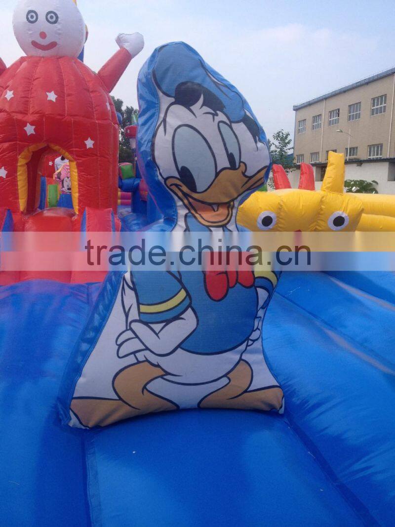 pvc inflatable castle for children ,pvc coated tarpaulin, UV protection coating pvc castle