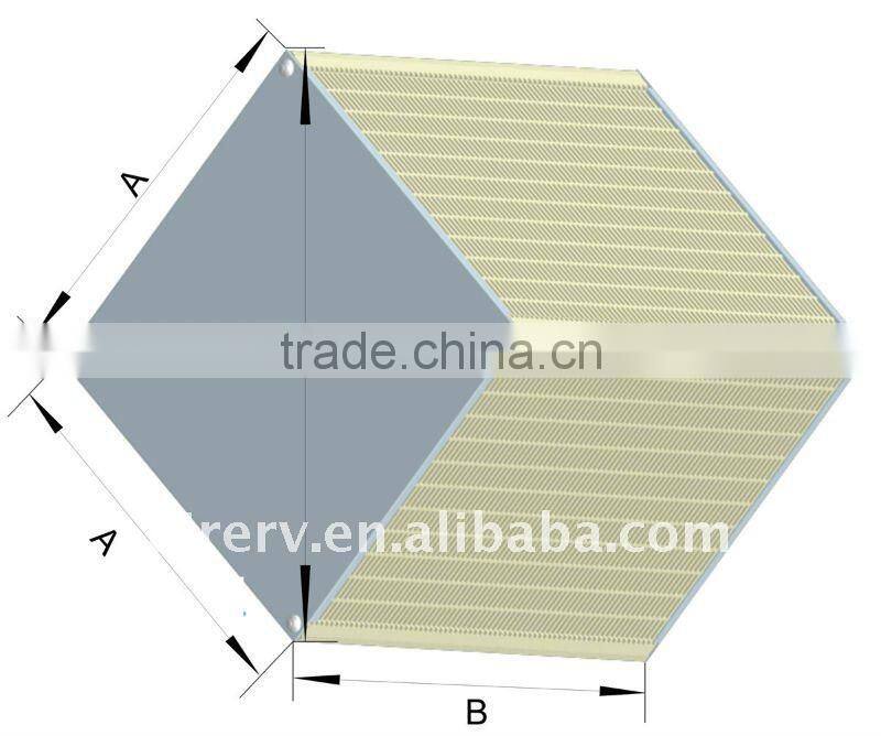 High efficiency paper core heat exchanger core