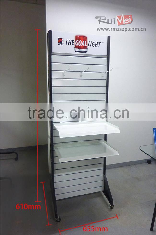 Customized Free Standing Removable Metal Slatwall Display Stand